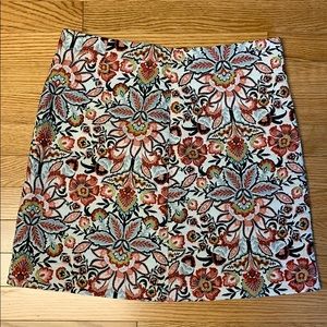 Zip-up floral skirt from Loft
